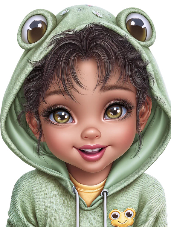 Sweet Frog Girl Vinyl Car Decal Sticker – Waterproof & UV-Resistant 8" Sweet Frog Girl Vinyl Car Decal Sticker – Waterproof & UV-Resistant 8"