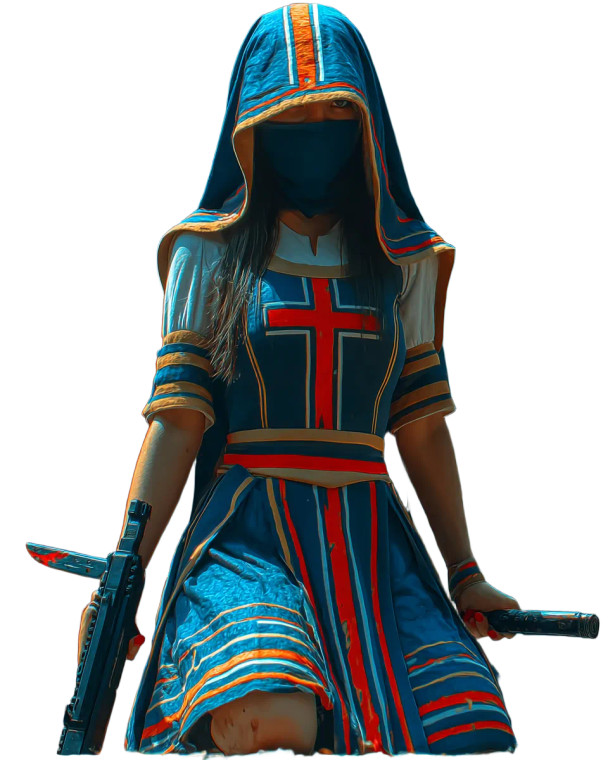 Warrior Nun Vinyl Car Decal Sticker – Waterproof & UV-Resistant 8"