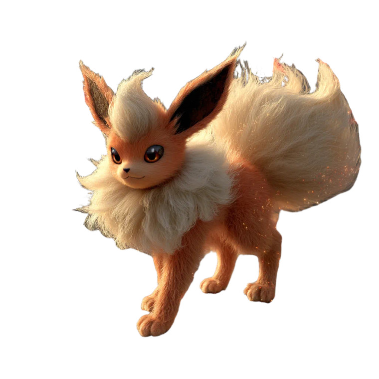 Flareon In Volcanic Terrain Vinyl Car Decal Sticker – Waterproof & UV-Resistant 8"