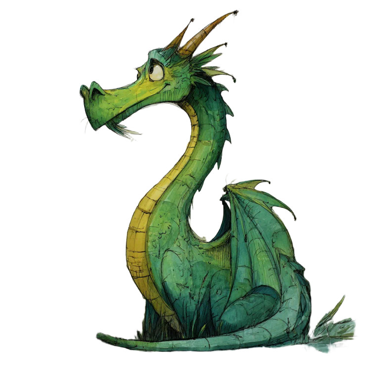 Green Dragon Art Vinyl Car Decal Sticker – Waterproof & UV-Resistant 8"