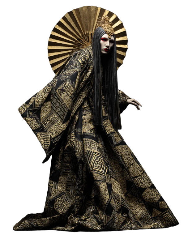Imperial Kimono Model Vinyl Car Decal Sticker – Waterproof & UV-Resistant 8"