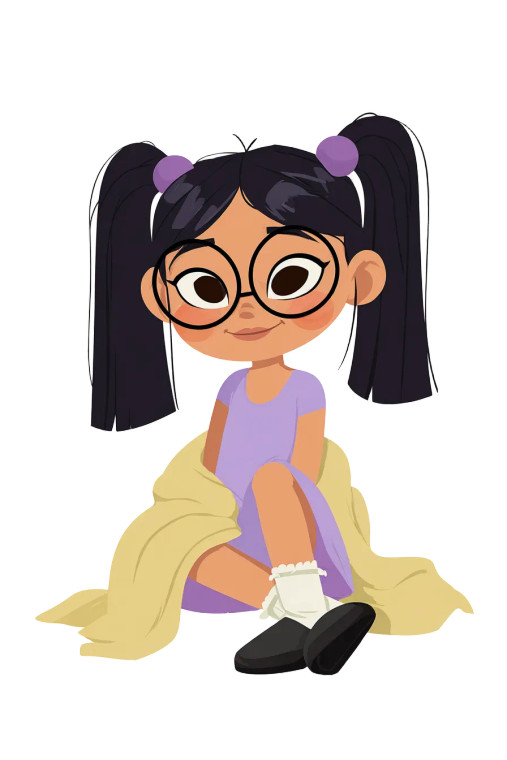 Adorable Cartoon Girl Vinyl Car Decal Sticker – Waterproof & UV-Resistant 8"