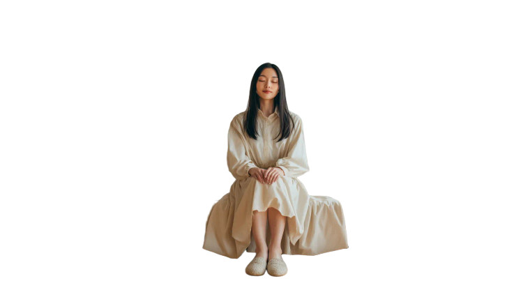 Peaceful Japanese Woman Vinyl Car Decal Sticker – Waterproof & UV-Resistant 8"