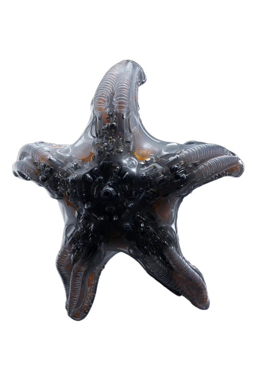 Robotic Starfish Vinyl Car Decal Sticker – Waterproof & UV-Resistant 8"
