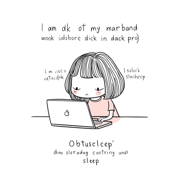 Sleeping At Desk Vinyl Car Decal Sticker – Waterproof & UV-Resistant 8"