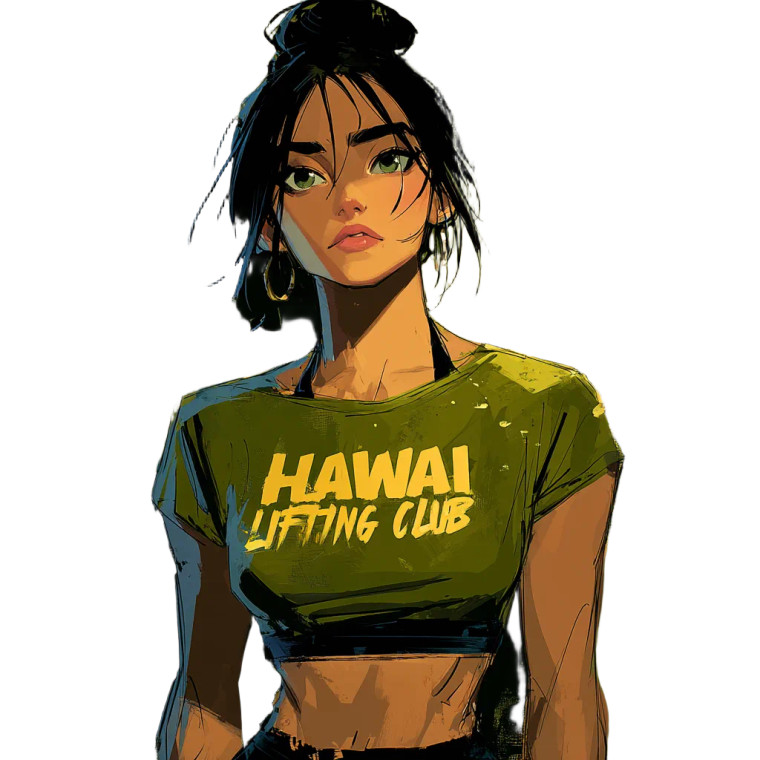 Hawaiian Gangster Girl Vinyl Car Decal Sticker – Waterproof & UV-Resistant 8"