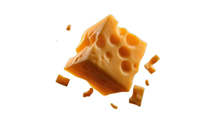 Floating Cheddar Cheese Vinyl Car Decal Sticker – Waterproof & UV-Resistant 8"