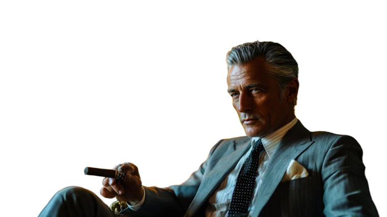 Mafia Boss Portrait V3 Vinyl Car Decal Sticker – Waterproof & UV-Resistant 8"