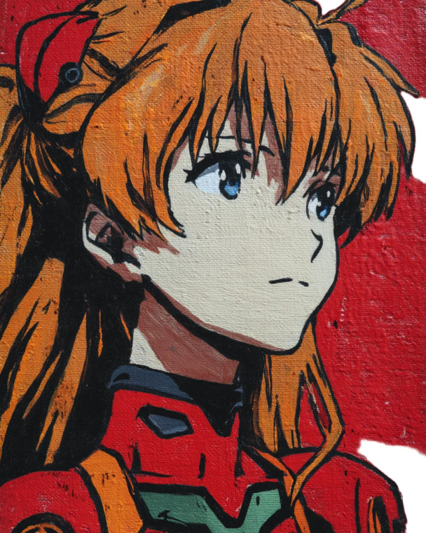 Asuka Langley Art V2 Vinyl Car Decal Sticker – Waterproof & UV-Resistant 8"