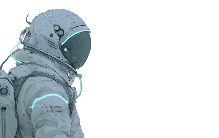 Cyberpunk Astronaut V2 Vinyl Car Decal Sticker – Waterproof & UV-Resistant 8"