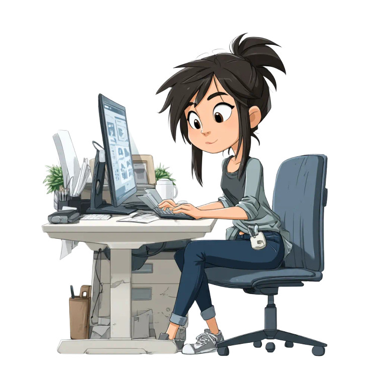 Cartoon Business Professional Vinyl Car Decal Sticker – Waterproof & UV-Resistant 8"