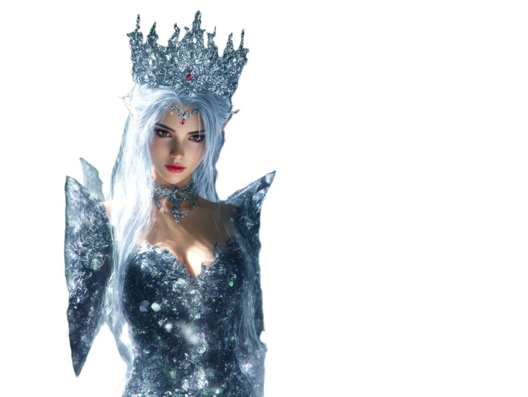 Elven Queen Reflection Vinyl Car Decal Sticker – Waterproof & UV-Resistant 8"