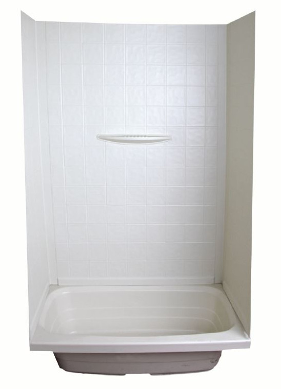 Innovative 1 Piece Shower Surround | Better Bath, for 40 Inch Bathtub | Scratch-Resistant ABS, Sleek Design