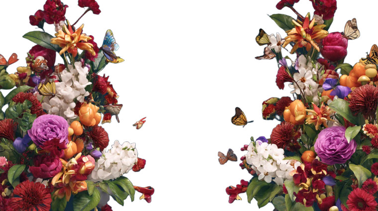 Summer Flowers Vinyl Car Decal Sticker – Waterproof & UV-Resistant 8"