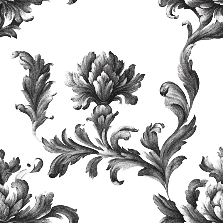 Baroque Flower Vinyl Car Decal Sticker – Waterproof & UV-Resistant 8"
