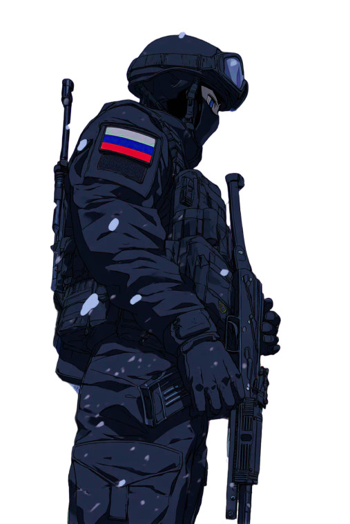 Russian Soldier Anime Vinyl Car Decal Sticker – Waterproof & UV-Resistant 8"