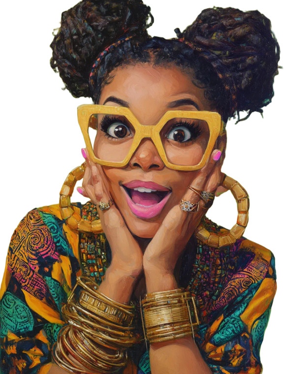 African Queen Portrait V3 Vinyl Car Decal Sticker – Waterproof & UV-Resistant 8"