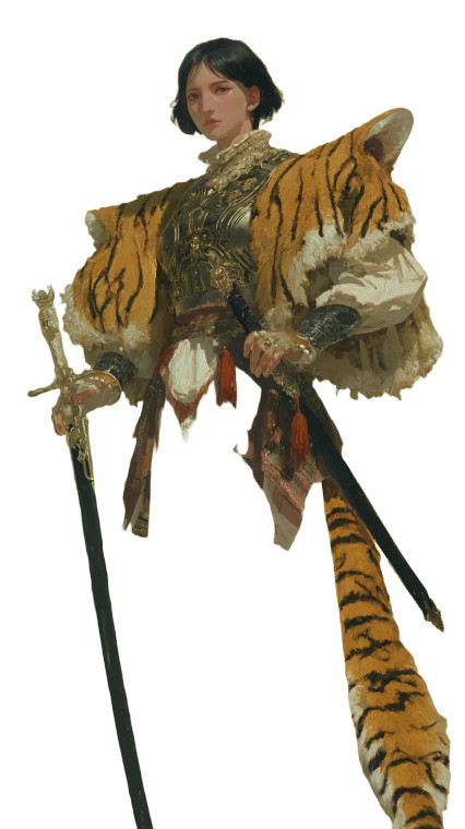 Tiger Pelt Woman Vinyl Car Decal Sticker – Waterproof & UV-Resistant 8"