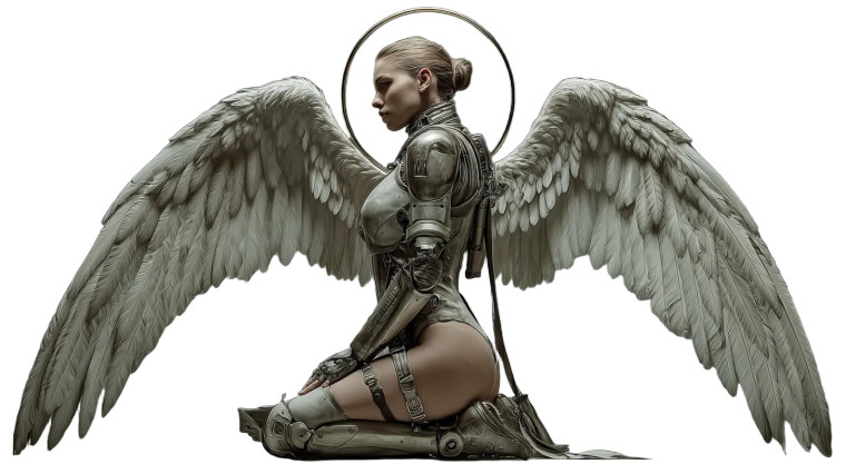 Warrior Angel V19 Vinyl Car Decal Sticker – Waterproof & UV-Resistant 8"