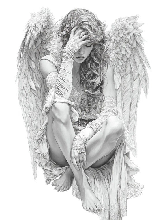 Beautiful Angel V16 Vinyl Car Decal Sticker – Waterproof & UV-Resistant 8"