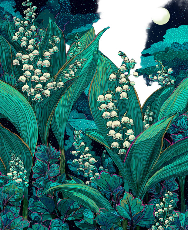 Lily Of Valley Vinyl Car Decal Sticker – Waterproof & UV-Resistant 8"