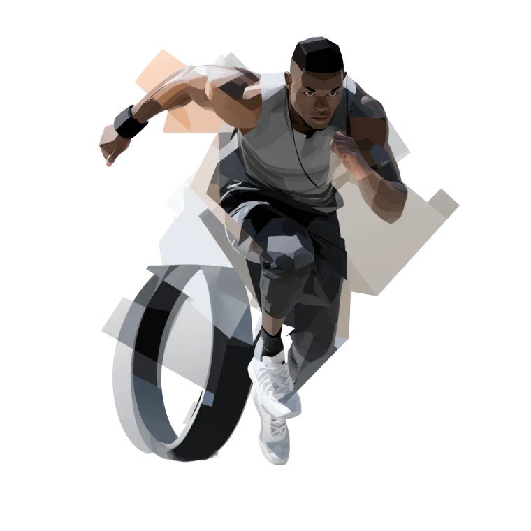 Dynamic Sprinter Vinyl Car Decal Sticker – Waterproof & UV-Resistant 8"