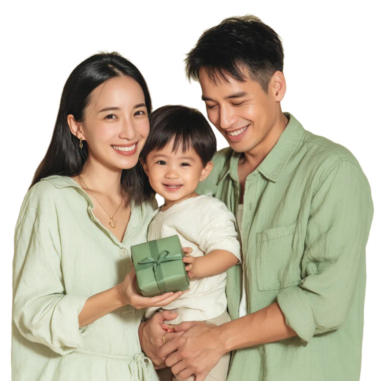 Happy Asian Family V3 Vinyl Car Decal Sticker – Waterproof & UV-Resistant 8"