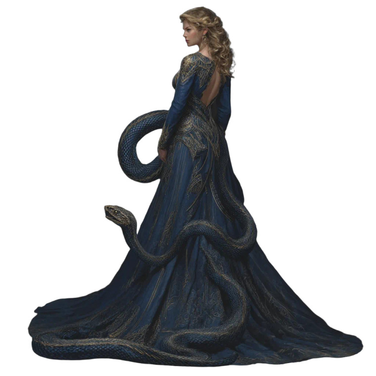 Snake Lady Vinyl Car Decal Sticker – Waterproof & UV-Resistant 8"