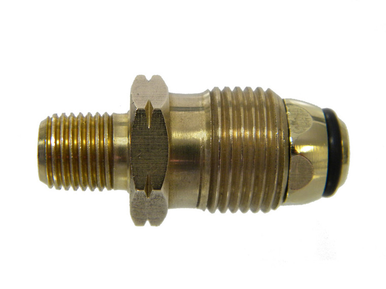 Ultimate Performance Propane Adapter | POL x 1/4 Inch Male | Brass Fitting | Full Flow | Made in USA