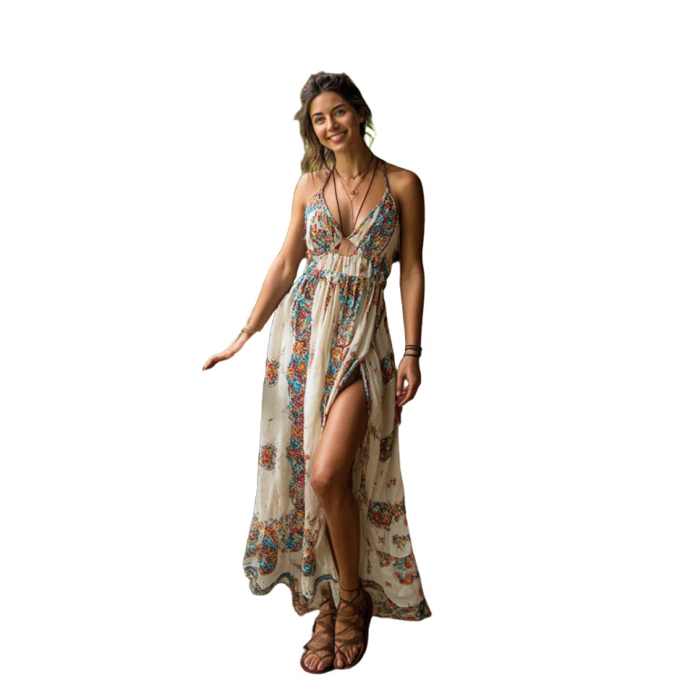 Boho Jungle Woman Vinyl Car Decal Sticker – Waterproof & UV-Resistant 8"