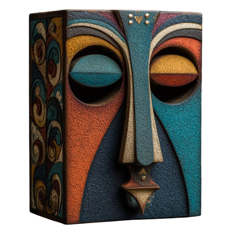 Ethnic Face Box V2 Vinyl Car Decal Sticker – Waterproof & UV-Resistant 8"