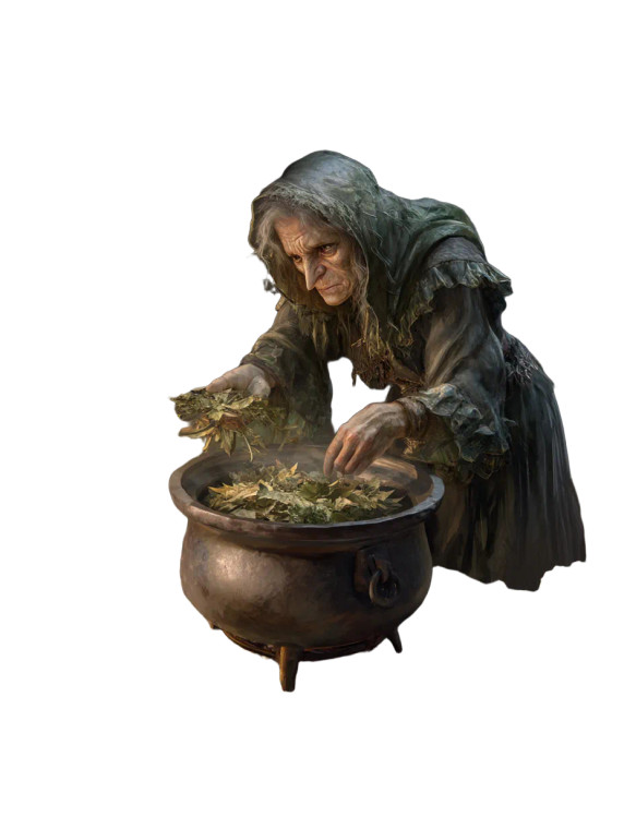 Fantasy Witch Art Vinyl Car Decal Sticker – Waterproof & UV-Resistant 8"