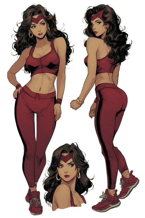 Scarlet Witch Workout Vinyl Car Decal Sticker – Waterproof & UV-Resistant 8"