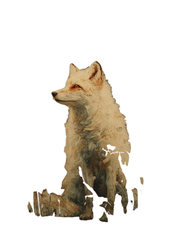 Arctic Fox Fantasy Vinyl Car Decal Sticker – Waterproof & UV-Resistant 8"