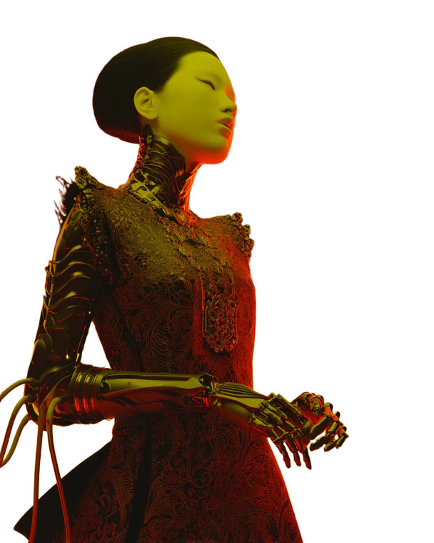 Cybernetic Geisha V3 Vinyl Car Decal Sticker – Waterproof & UV-Resistant 8"