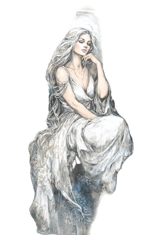 Moon Goddess Selena Vinyl Car Decal Sticker – Waterproof & UV-Resistant 8"