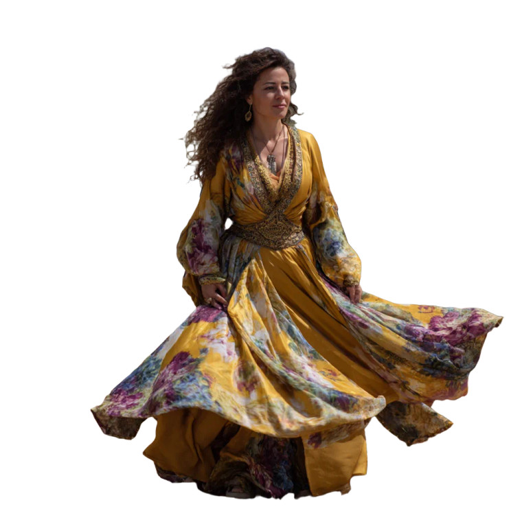Amazigh Dancing Woman Vinyl Car Decal Sticker – Waterproof & UV-Resistant 8"