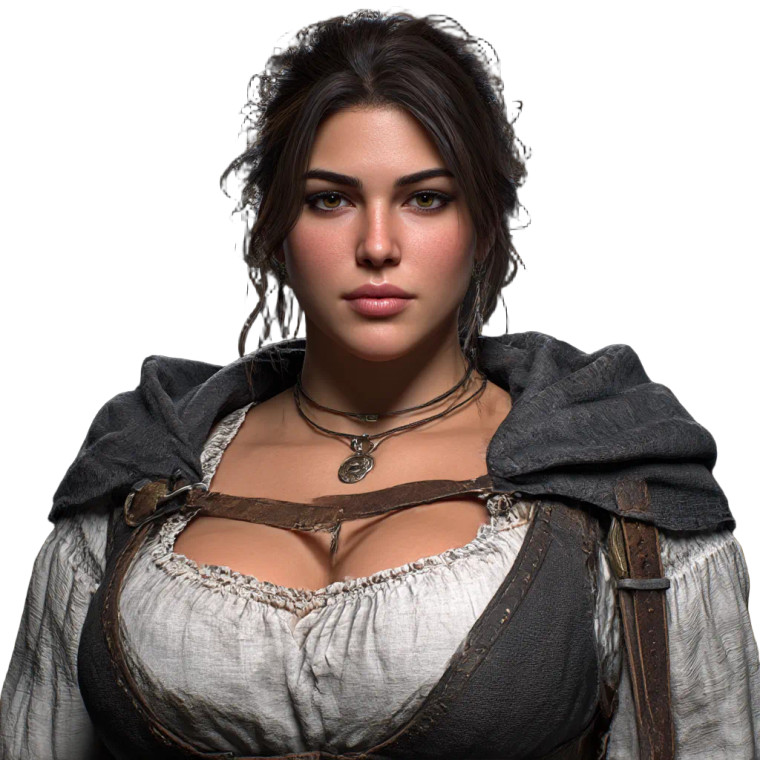 Medieval Girl Vinyl Car Decal Sticker – Waterproof & UV-Resistant 8"