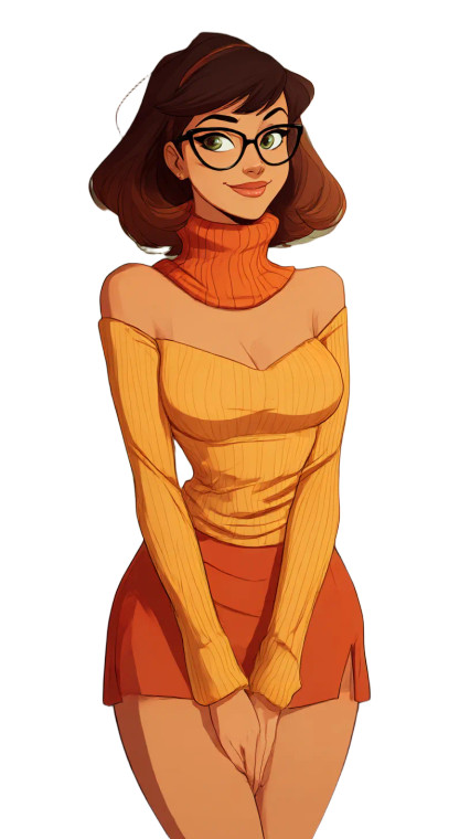 Cartoon Velma Inspired Vinyl Car Decal Sticker – Waterproof & UV-Resistant 8"