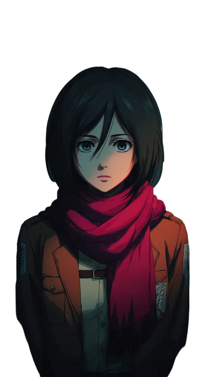 Mikasa Ackerman Portrait V3 Vinyl Car Decal Sticker – Waterproof & UV-Resistant 8"