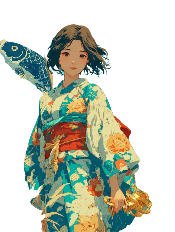 Anime Kimono Student V2 Vinyl Car Decal Sticker – Waterproof & UV-Resistant 8"