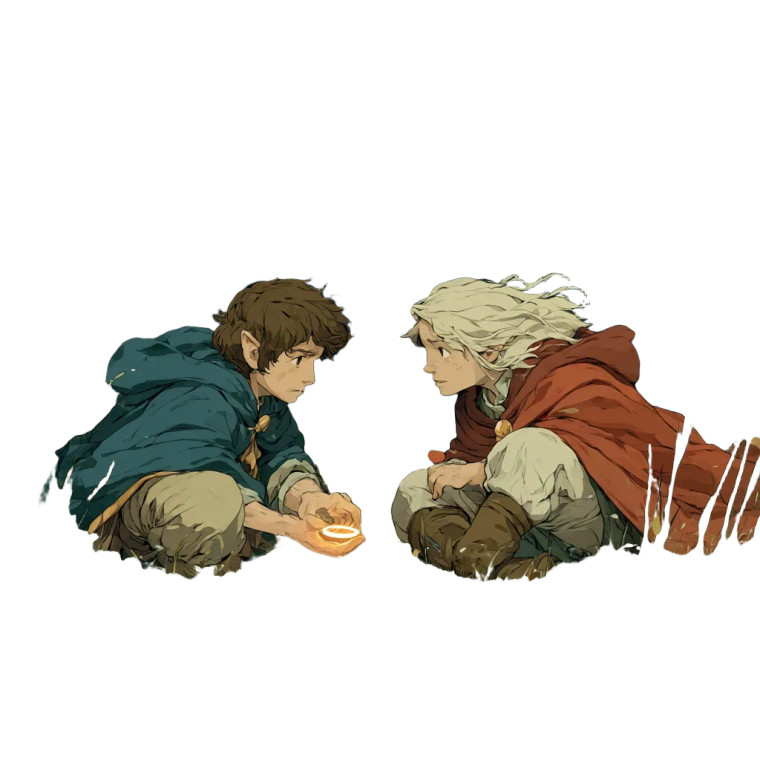 Weary Hobbits Resting Vinyl Car Decal Sticker – Waterproof & UV-Resistant 8"
