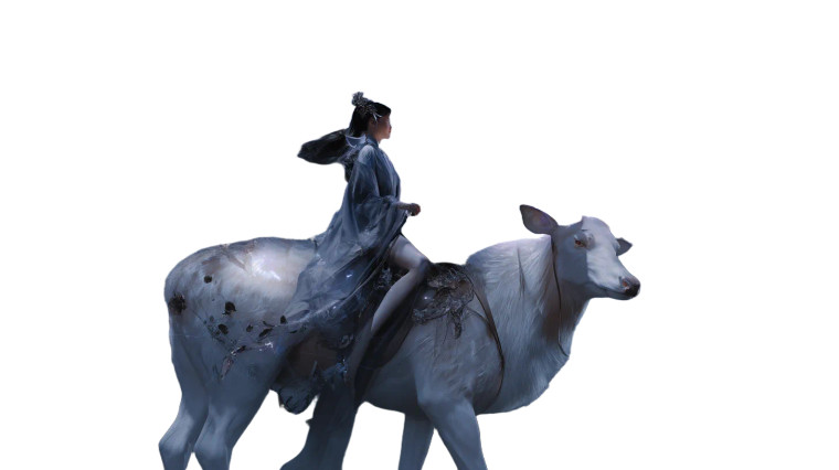 Majestic Fantasy Deer Vinyl Car Decal Sticker – Waterproof & UV-Resistant 8"