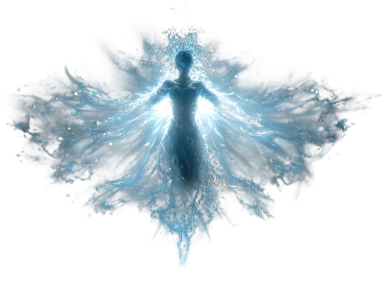 Crystalline Angelic Figure Vinyl Car Decal Sticker – Waterproof & UV-Resistant 8"