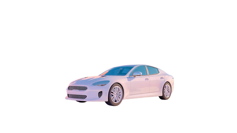 Sleek White Sports Car Vinyl Car Decal Sticker – Waterproof & UV-Resistant 8"