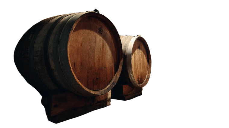 Rustic Wine Barrels Vinyl Car Decal Sticker – Waterproof & UV-Resistant 8"