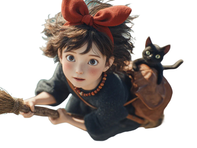 Kiki Cosplayer Portrait V3 Vinyl Car Decal Sticker – Waterproof & UV-Resistant 8"