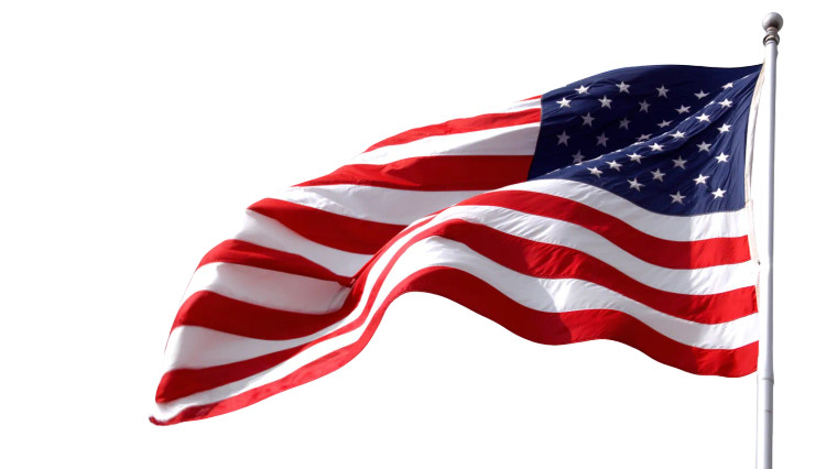 Waving American Flag V3 Vinyl Car Decal Sticker – Waterproof & UV-Resistant 8"