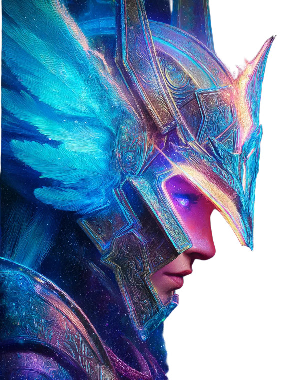 Radiant Valkyrie V2 Vinyl Car Decal Sticker – Waterproof & UV-Resistant 8"