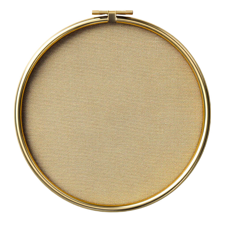 Gold Embroidery Hoop Vinyl Car Decal Sticker – Waterproof & UV-Resistant 8"